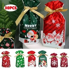 30X Large Christmas Sacks Party Present Gift Bags Drawstring Wrap Storage