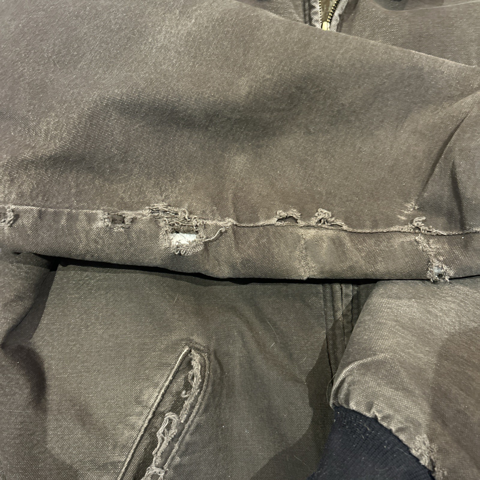 VTG Key Imperial Work Jacket Insulation Men's Size XL Tall Black Distressed