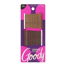 Goody 50 Count Brunette SlideProof Bobby Pins for All Hair Types