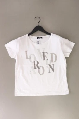✨ Monari Printshirt Regular Shirt für Damen Gr. 40, M Kurzarm mit Glitzer weiß ✨ - Bild 1 von 4