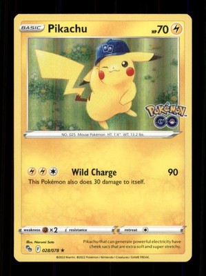 Pikachu 028/078 Holofoil Pokemon Go Light Play