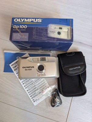 Olympus Go 100 35mm Point & Shoot Film Camera Tested Working Flash