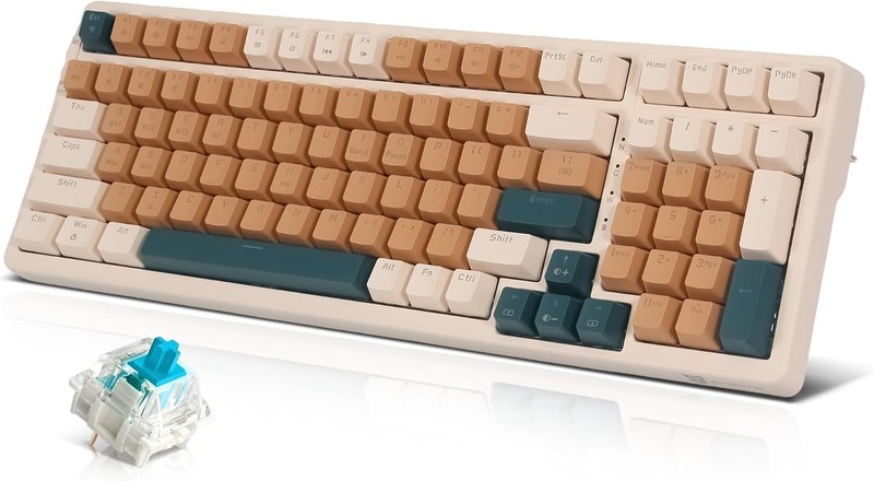 Qisan Mechanical Wireless Keyboard USB Wired Gaming Keyboard 6 Colors Led Backl