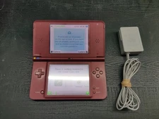 Nintendo DSI XL DS Handheld Game Console Maroon/red W/ Charger No Stylus