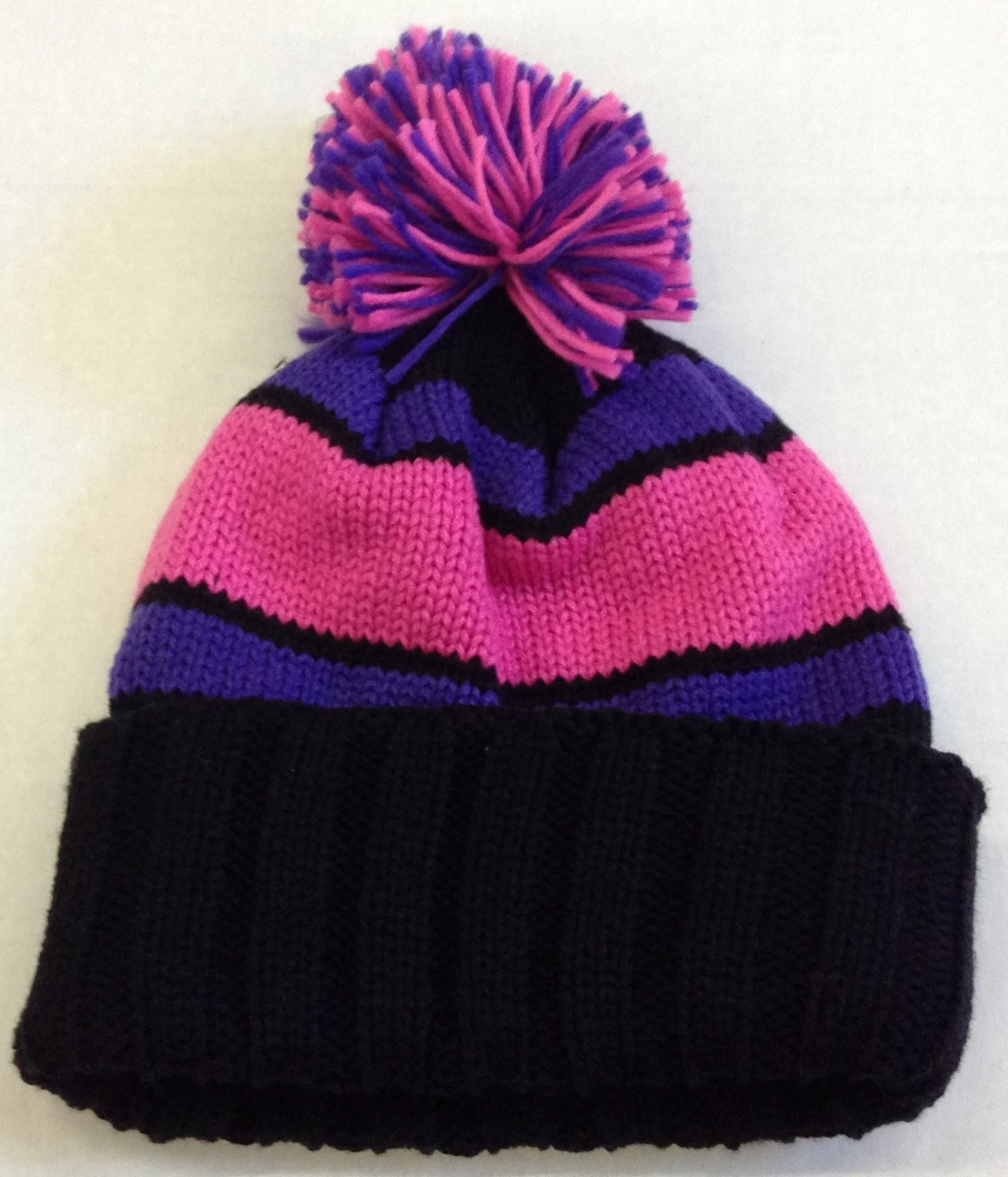Reebok Logo Adult Cuffed Pom Winter Knit Hat Cap NEW!