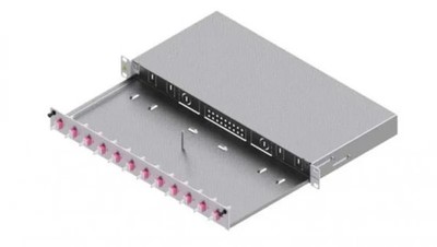EasyLan LWL Verteilerfeld Basic LSB0B224 Grade C 1HE/12P 12xLC-Duplex OM4 RAL703