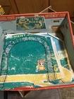 Vintage 1963 Fisher Price Little People Amusement Park Plastic Play Mat And Box