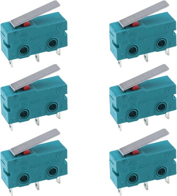 6PCS KW4-3Z-3 Micro Switch KW4 Limit Switch 3Pin 5A 125V Hinge Lever DC N/O N/C