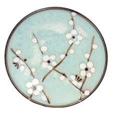 2 PCS. Japanese 4"D Soy Sauce Sushi Wasabi Dipping Dishes Grey Ume Made in Japan