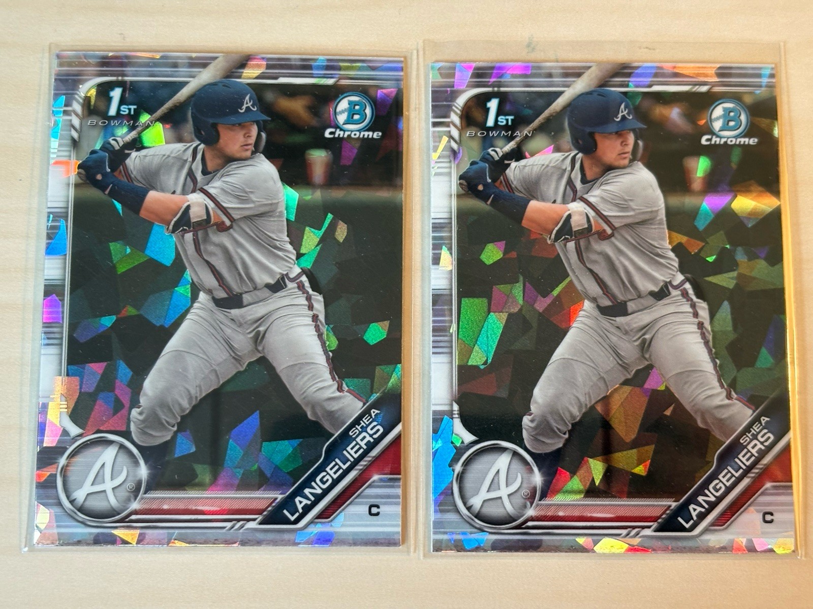 2019 Bowman Chrome Draft Sapphire Refractor Shea Langeliers #BDC-67 QTY AVAIL