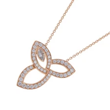 HARRY WINSTON Lily Cluster / Pendant 18K Pink Gold PEDRMQRFLC