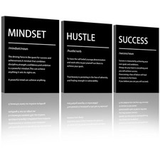 Motivational Wall Decor-3 Pieces Inspirational Canvas Wall Art, Positive Affi...