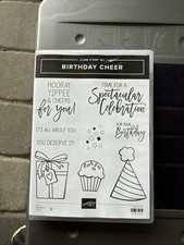 Stampin Up Birthday Cheer Set Of 9 Cling Stamps 148604 For Your Birthday