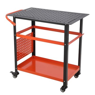 Heavy Duty 24'' x 36'' Steel Welding Table Cart 600 lbs Capacity w/ Swivel Casters
