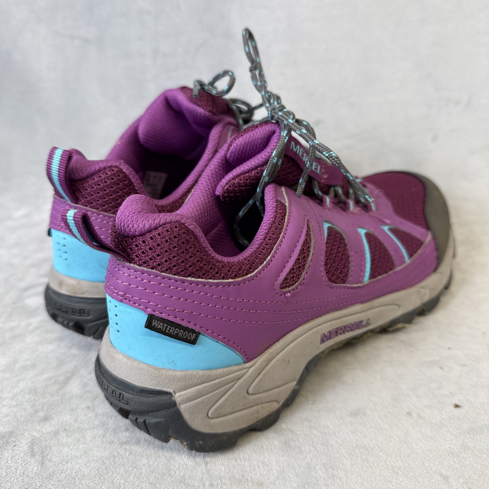 Scarpe Merrell Oak Creek bambina taglia 5 viola basse stringate impermeabili escursionismo