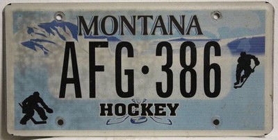 Montana Nummernschild USA Auto-Kennzeichen License Plate Hockey Sport Schild AFG
