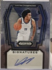 Justin Champagnie Pittsburgh Basketball Panini Autograph Rookie Card Raptors NBA