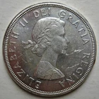 CANADA 1964 100TH CHARLOTTETOWN/QUEBEC CITY MTG 80% SILVER DOLLAR COIN (KM# 58)