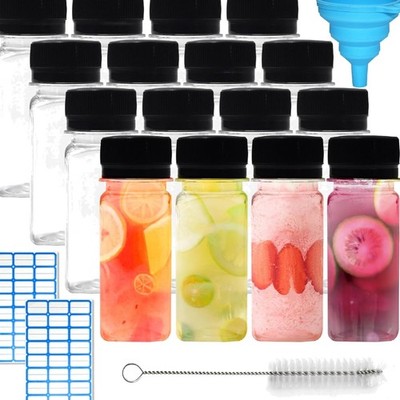 16 StüCk 60ml Kleine Flaschen Zum BefüLlen Kunststoff, 2oz Ingwer Shot Flasch...