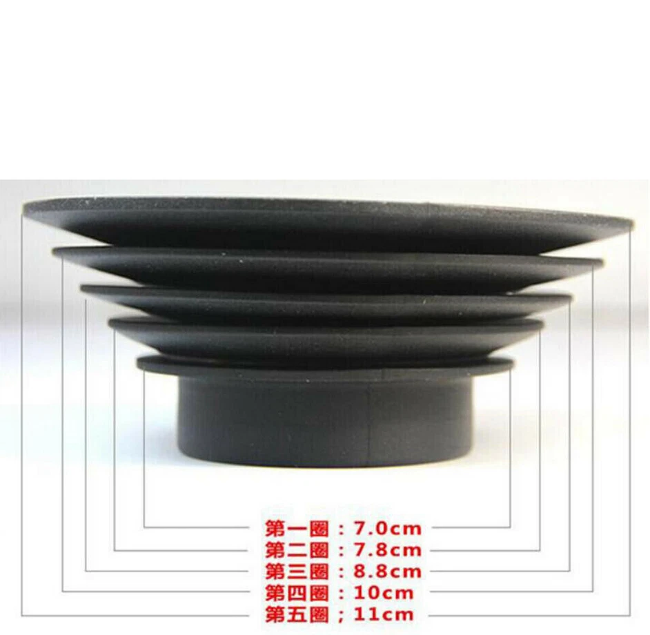 2 шт. черных автомобильных ксеноновых светодиодных резиновых уплотнительных колпачков для корпуса фары пылезащитные крышки 70–110 мм сделано в США - Изображение 4 из 4