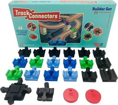 22 TOY2 Schienenverbindern TOY2 Builder Set Kompatibel BRIO Eisenbahn & Duplo Ba