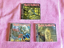 Lot of 3 CDs by Iron Maiden -Piece Of Mind/Number Of The Beast/Reissue of 1st CD
