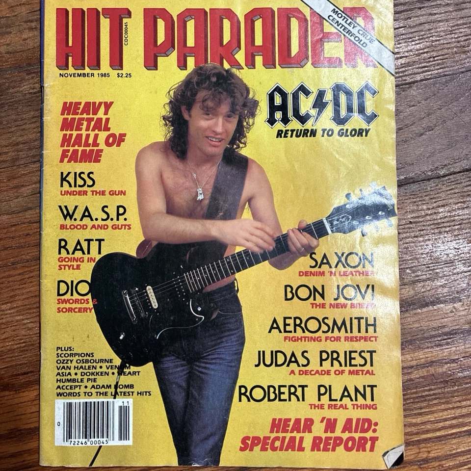 Hit Parader November 1985 AC/DC, Saxon, KISS ,Bon Jovi , Ratt, Dio, WASP- Rare!! - Image 3 of 4