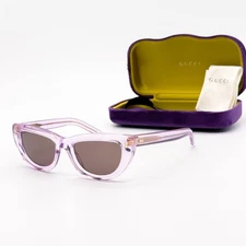NEW GG1521S 004 GUCCI PURPLE BROWN WOMEN CAT EYE SUNGLASSES GUCCI