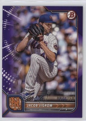 2022 Bowman Purple Border 7/250 Jacob deGrom #7 1d8g