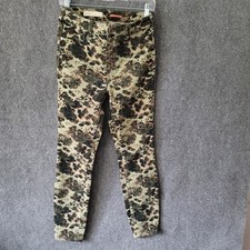 Anthropologie Pilcro Pants Women's 28 Green Camouflage Corduroy High Rise Skinny