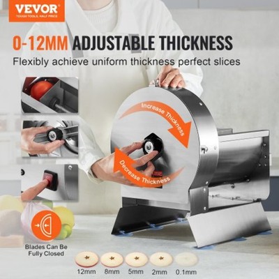 Electric Vegetable Slicer 005012mm Thickness Adjustable Commercial