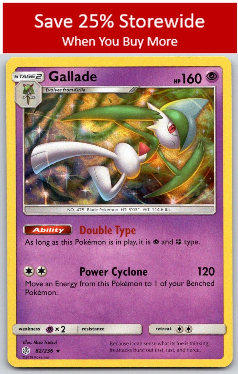 Gallade Holo Rare,Holo SM - Cosmic Eclipse #82/236