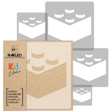 KIDS Reusable Plastic Stencils 5 pcs // BUILDING BLOCK 1