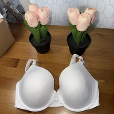 Victoria's Secret White Lighty Lined 32DD By Victoria Perfect Shape Push Bra