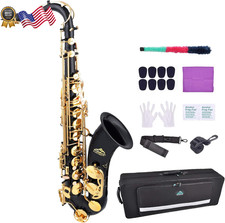 EASTROCK Tenor Saxophone Black/Golden B Flat Tenor Sax Professional Saxophone