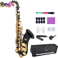 EASTROCK Tenor Saxophone Black/Golden B Flat Tenor Sax Professional Saxophone