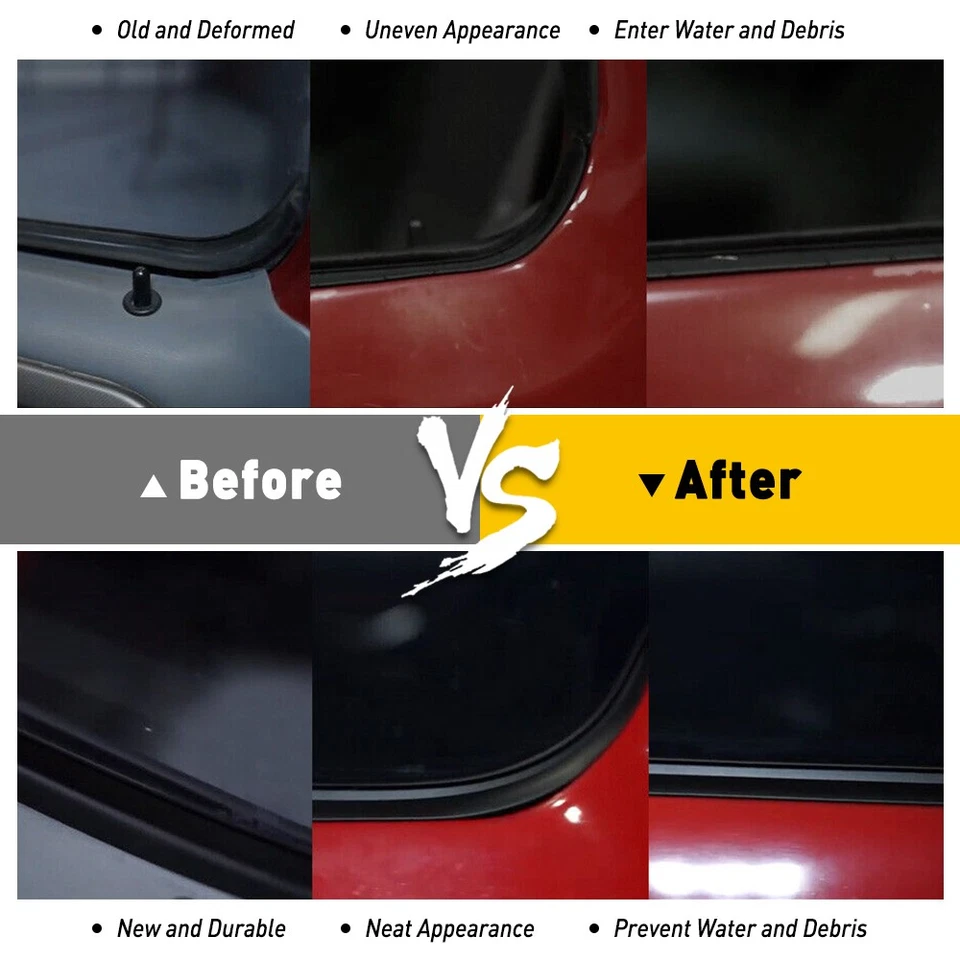 Door Window Seal Belt Weatherstrip Kit For 1987- 1997 Ford F150 F250 F350 （4PCS） - Image 3 of 4