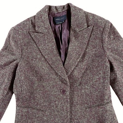 BCBGMAXAZRIA Marilyn Brown Wool Blend Tailored Blazer Womens M Retail $328