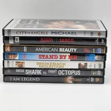 Lot of 9 DVD Movies City of Angels Fargo Rising Arizona Brokeback Legend Shark +