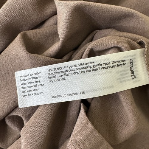 Eileen Fisher Brown Fine Jersey Stretch Mock Neck Shell Top Womens Small NEW - Picture 4 of 4