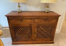Solid Wood 2-Door Sideboard Cabinet - 115L x 47W x 79H. Very Good Condition.