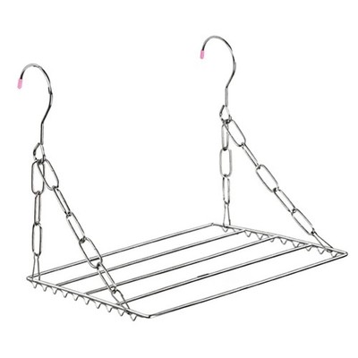 Multi-Functional Shoes Drying Rack Balcony Stainless Steel Shoe Hanging Racks...