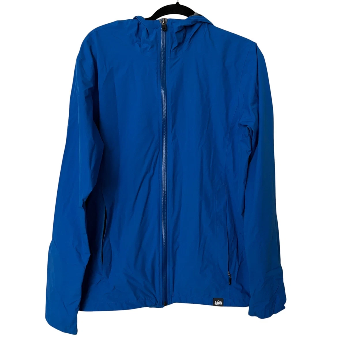 Veste REI homme S nylon fermeture éclair intégrale coupe vent capuche