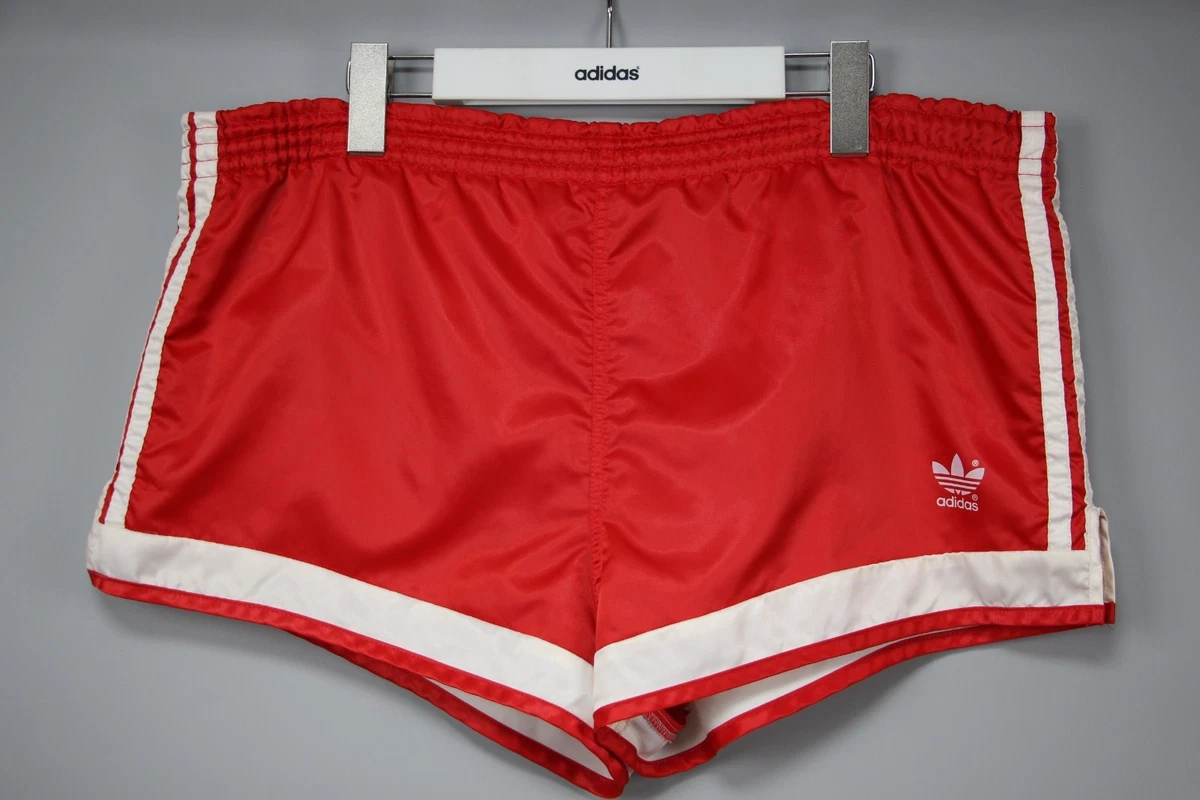 Short Vintage Dan'Sport Ralon, Rouge, Polyester Années 80, Taille 90/L
