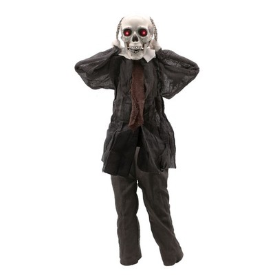 HALLOWEEN SKELETT SCHÄDEL ANIMIERT DEKORATION ANIMATRONIC LICHTER KLÄNGE BEWEGUNG