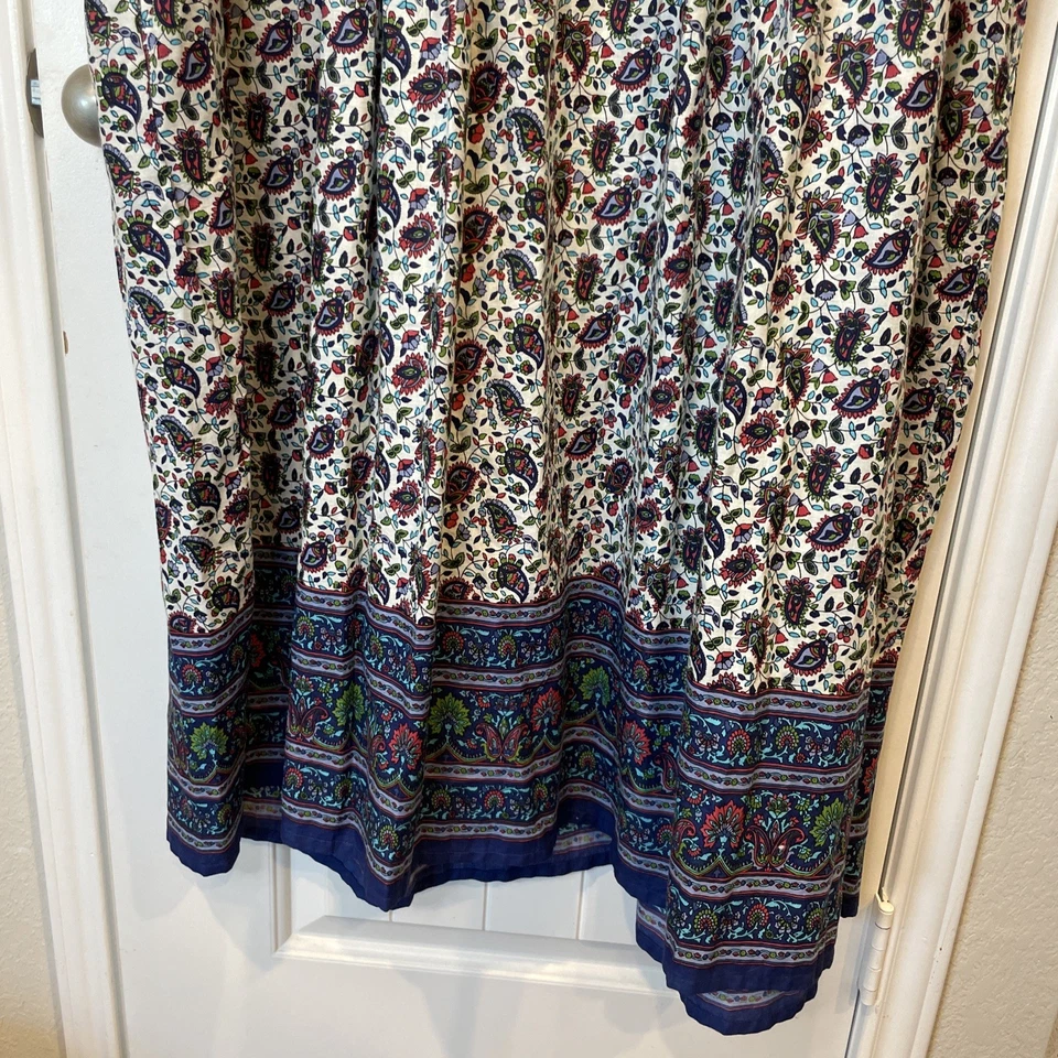 Vestido De Colección Fases Mediano MuuMuu Kaftan Casa Patio Algodón Cottagecore Paisley Foto 3 de 4