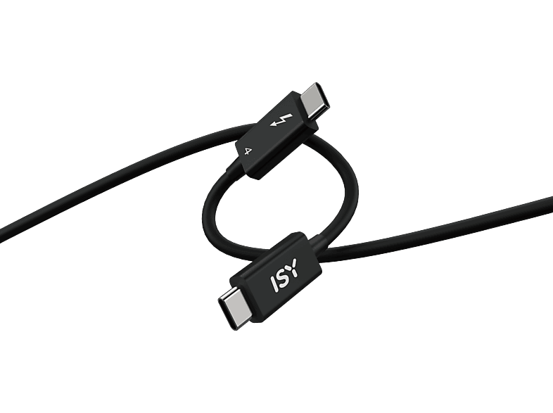 Cable - ISY IUC-1030, USB-C a Thunderbolt 4, 0.8m, 40 Gbps, 8K@60Hz, Negro