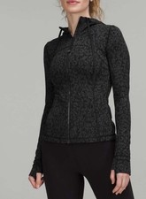 NEW Lululemon Hooded Define Jacket Nulu Leopard Camo Deep Coal Multi Size 8