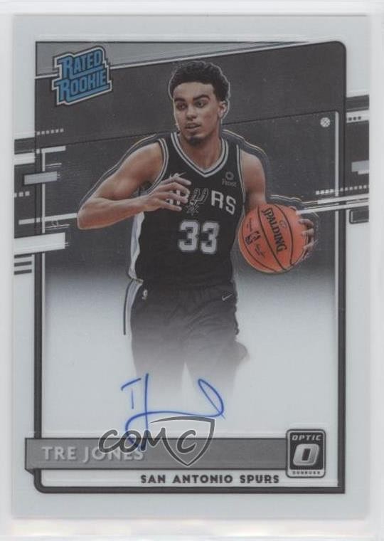 2020-21 Panini Donruss Optic Rated Signatures Tre Jones #188 Rookie Auto RC 5i2
