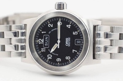 Oris BC3 Day Date 7501 Big Crown Automatik Herrenuhr schwarzes Zifferblatt Zu...